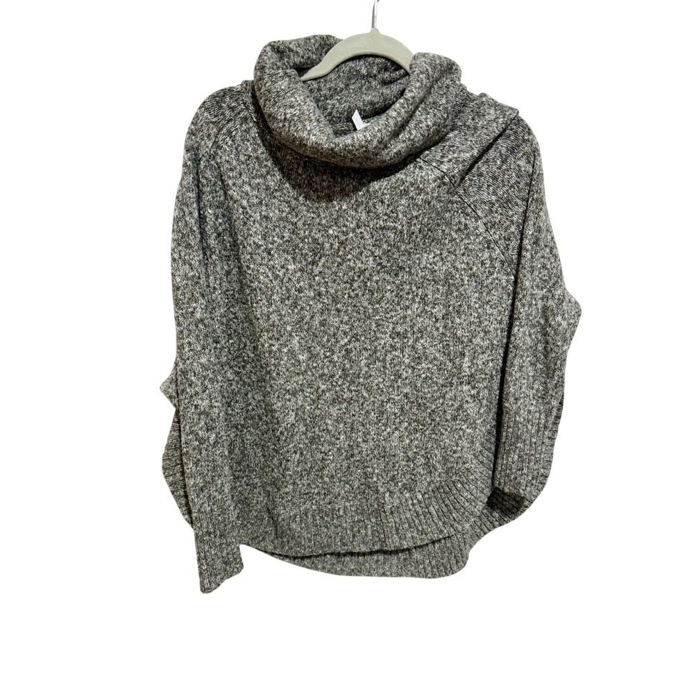 Leo & Nicole Womens Gray Cowl Neck Long Sleeve Knit Pullover Sweater - Picture 2 of 11